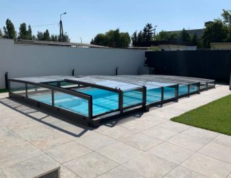 Preview: Poolüberdachung Nevada plus, hohe Ausführung